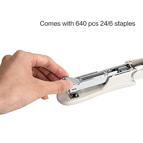 eli Stapler Value Pack, Desktop Standard Staplers, 20 Sheet Capacity, Includes Staples & Staple Remover, White