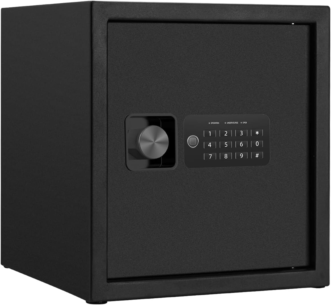 Safe for Home, 1.4 Cubic Feet Small Safe W/Electronic Digital Keypad, Removable Shelf, Money Box for Money Documents Jewelry, Lock Box for Office, Hotel and Personal Use