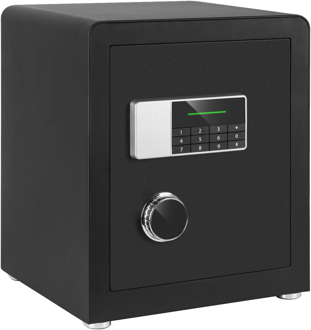 Safe with Electronic Digital Keypad, 1.9 Cubic Feet Security Home Safe Box with Dual Alarm System, LED Light, Adjustable Shelf, Lock Box for Money,Documents, Jewelry, Home, Hotel Use