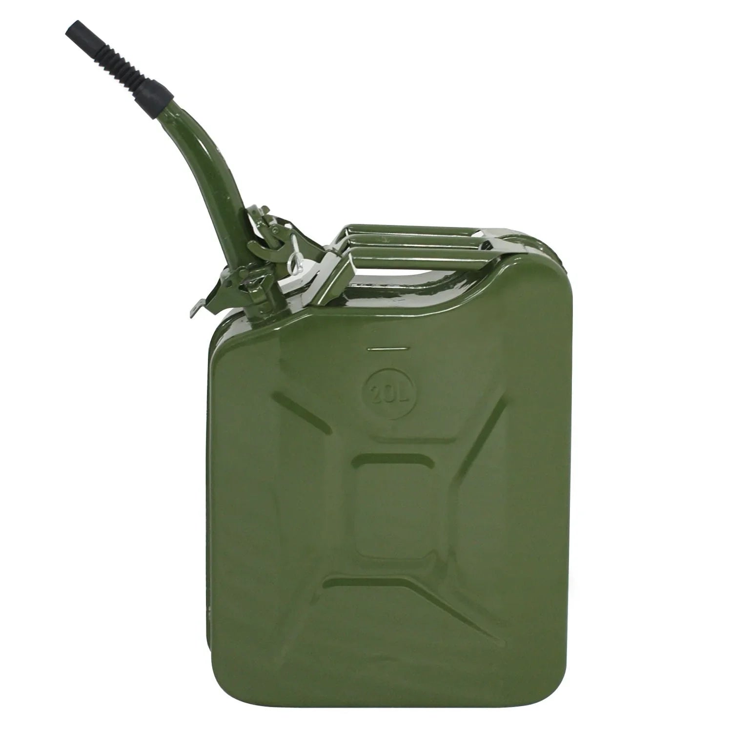 Deli Jerry Fuel Can, 6.6 Gallon / 25 L Portable Jerry Gas Can, Rustproof ＆ Heat-Resistant Steel Fuel Tank for Trucks ,Cars Equipment