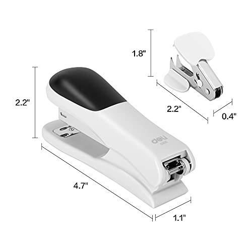 eli Stapler Value Pack, Desktop Standard Staplers, 20 Sheet Capacity, Includes Staples & Staple Remover, White