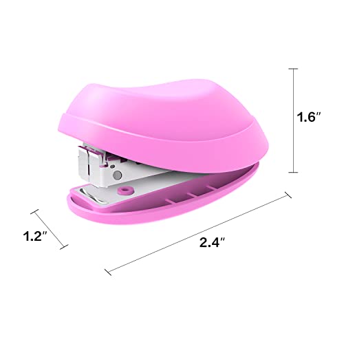Deli Mini Stapler, 15 Sheet Capacity, Includes Built-in Staple Remover & 1000pcs NO.10 Staples, Assorted Colors, 3 Pack