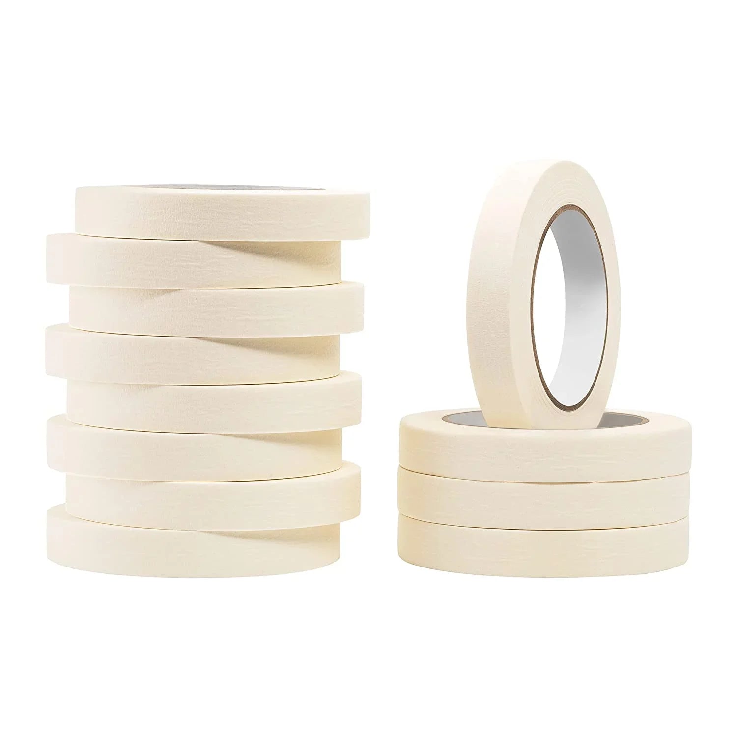 Deli Masking Tape, 12 Pack Painters Tape, General Purpose Painter Tape, Paint Tape, Wall Tape, 0.7 inch x 50 Yards, Beige