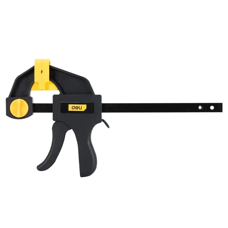 Deli 6-Inch Bar Clamps for Woodworking,Trigger Ratcheting Bar Clamp and Spreader ,Quick F Grip Clamps,One-Handed