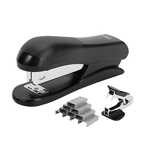 eli Stapler Value Pack, Desktop Standard Staplers, 20 Sheet Capacity, Includes Staples & Staple Remover, Black