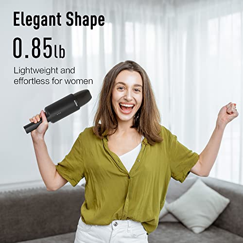 Steelite Cordless Handheld Vacuum Cleaner, Portable Car Vacuum for Car, Desk, Pet Hair, Keyboard, Home Cleaning, 5500Pa Powerful Suction, USB Rechargeable, Black