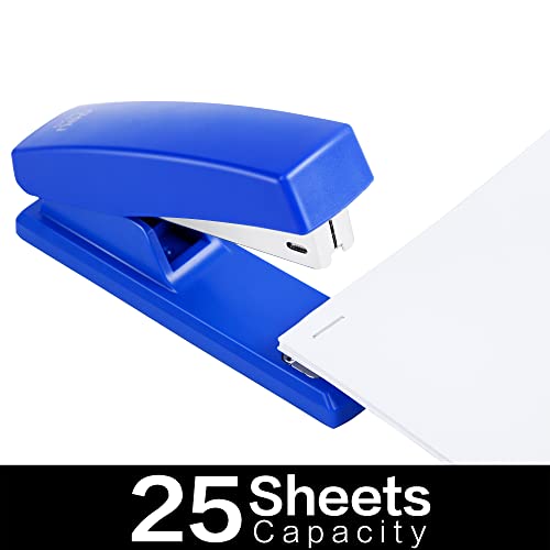 Deli Stapler, Desktop Staplers with 640 Staples, Office Stapler, 25 Sheet Capacity, Blue