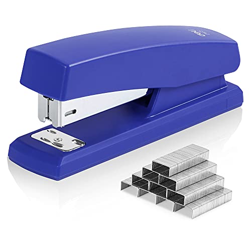 Deli Stapler, Desktop Staplers with 640 Staples, Office Stapler, 25 Sheet Capacity, Blue
