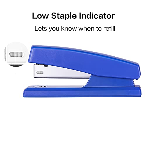 Deli Stapler, Desktop Staplers with 640 Staples, Office Stapler, 25 Sheet Capacity, Blue