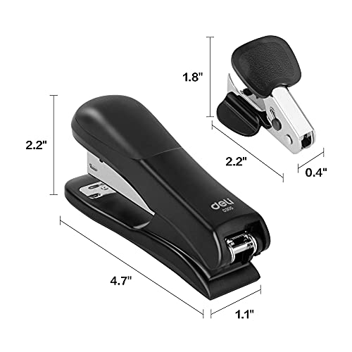 eli Stapler Value Pack, Desktop Standard Staplers, 20 Sheet Capacity, Includes Staples & Staple Remover, Black