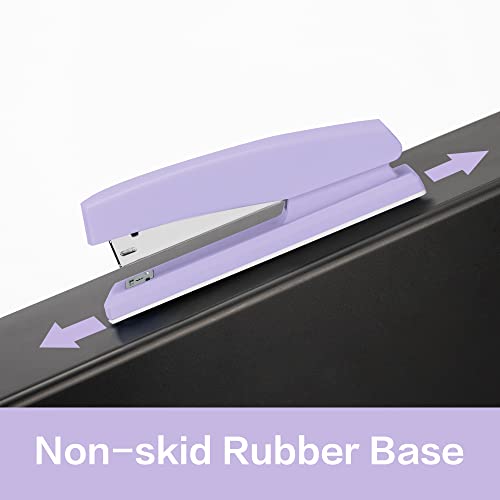 Deli Stapler, Desktop Stapler, Office Stapler, 20 Sheet Capacity, Includes 1000 Staples and Staple Remover, Purple
