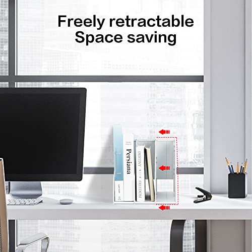 Deli Collapsible Magazine File Holder, Desk Organizer Document Folder for Office Organization and Storage, 3 Vertical Compartments, Gray