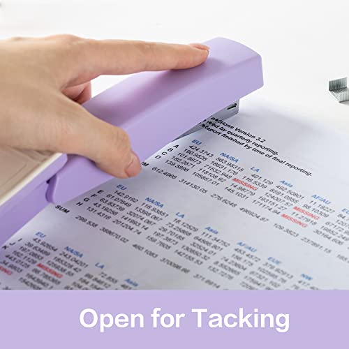 Deli Stapler, Desktop Stapler, Office Stapler, 20 Sheet Capacity, Includes 1000 Staples and Staple Remover, Purple