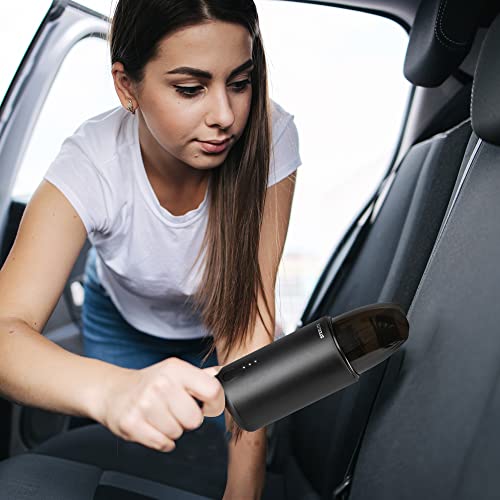 Steelite Cordless Handheld Vacuum Cleaner, Portable Car Vacuum for Car, Desk, Pet Hair, Keyboard, Home Cleaning, 5500Pa Powerful Suction, USB Rechargeable, Black