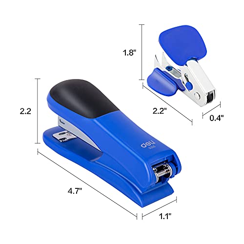 eli Stapler Value Pack, Desktop Standard Staplers, 20 Sheet Capacity, Includes Staples & Staple Remover, Blue
