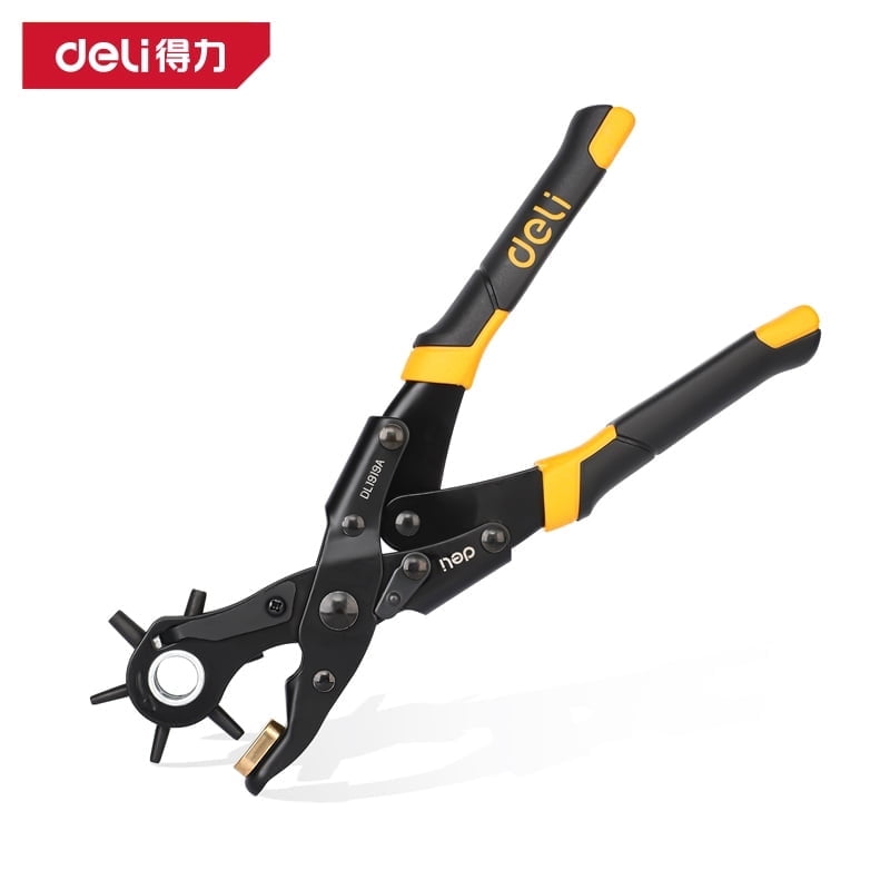 Deli Belt hole puncher for leather, Heavy Duty Leather Hole Punch Hand Pliers Belt Holes Punches,Leather punch For use in watch strap, belt, Handbag