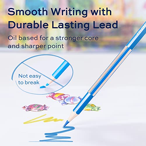 finenolo 48 Pack Colored Pencils for Adult Coloring Books, Soft Core, Art Drawing Pencils for Artists Kids Beginners, Coloring Pencils Set with Sharpener for Coloring, Sketching, Painting