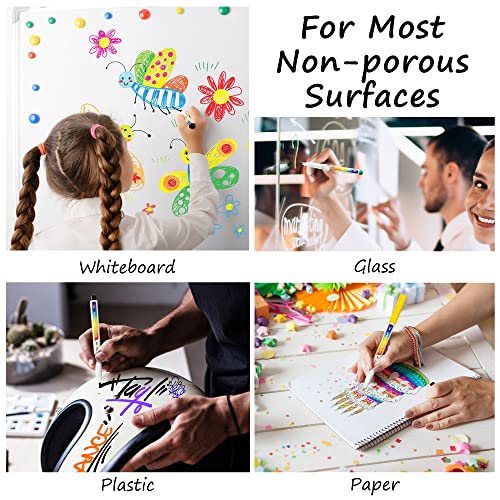 VUSIGN Dry Erase Markers, 12 Pack White Board Markers Dry Erase, Whiteboard Markers for Kids, Fine Tip, Low Odor, Assorted Colors