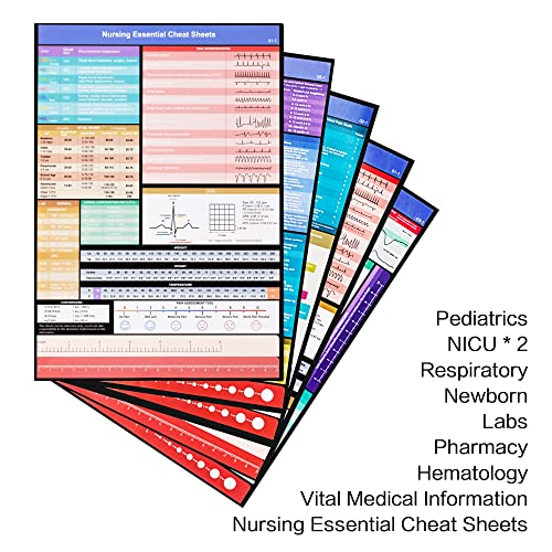 Deli Nursing Clipboard with Storage, Nurse Clipboard with 5 Quick Access Cheat Sheet for Nurses, Nursing Students, Doctor, Medical Professionals, Purple