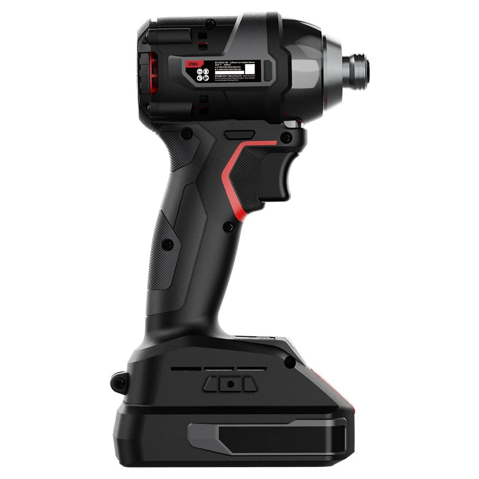 Deli 20V MAX Cordless Impact Driver Kit,200N.m Compact 1/4 Inch Hex Impact Driver Set, 4-Speed,2Ah Lithium-Ion Battery*2,Storage Bag, Battery, and Charger Included.
