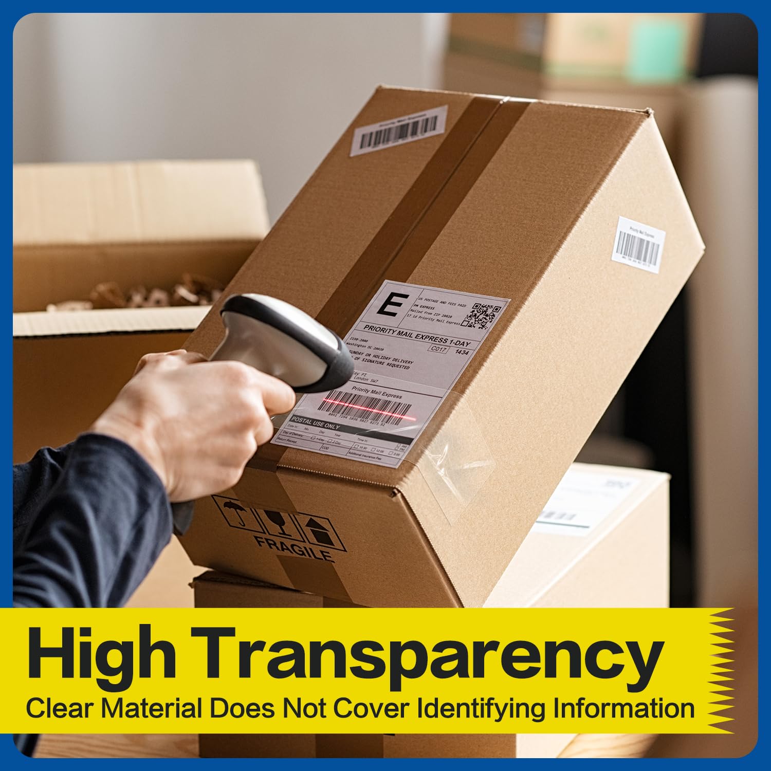 deli Heavy Duty Packing Tape, for Shipping Packaging, Clear, 2.7mil Thick, 1.88 inches Wide, 65 Yards Per Roll